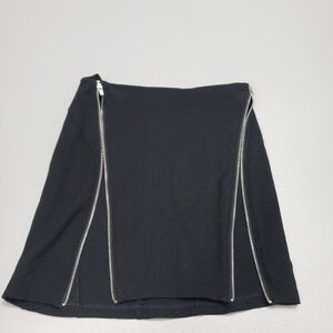 Forever 21 black zipper mini skirt size small